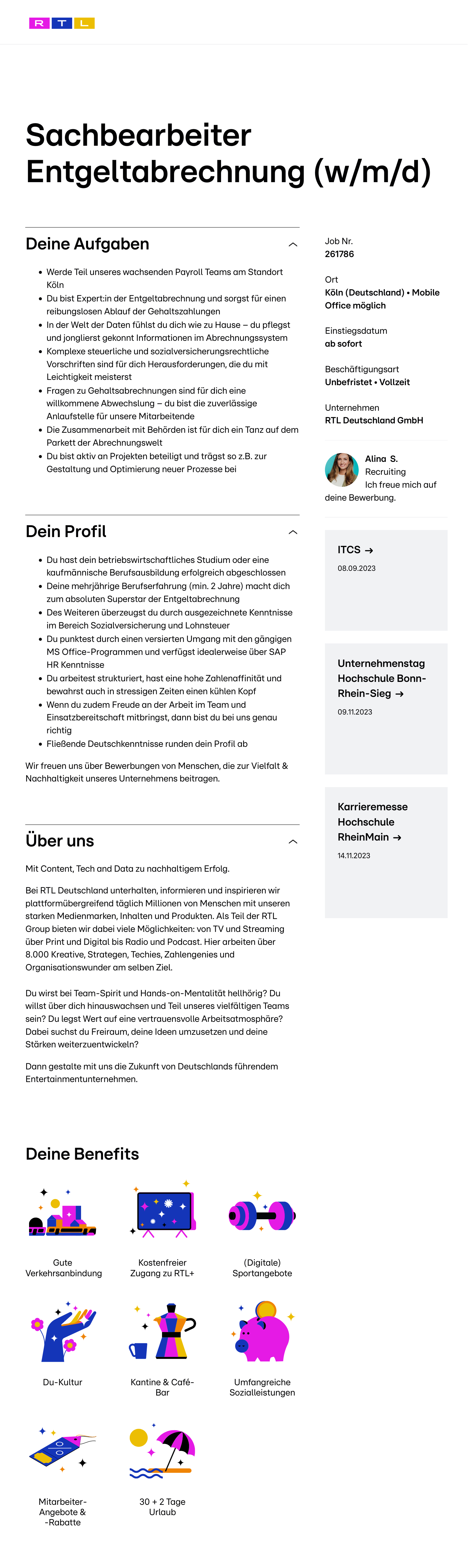 Sachbearbeiter Entgeltabrechnung (w/m/d)