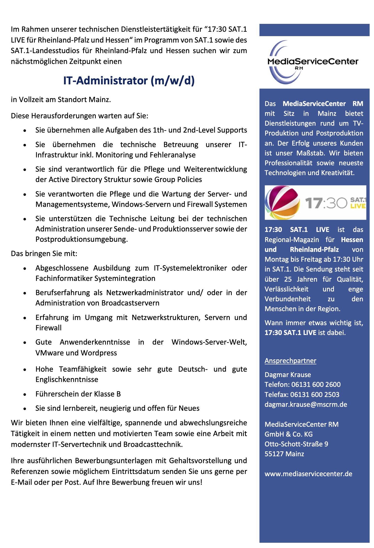 IT-Administrator (m/w/d)