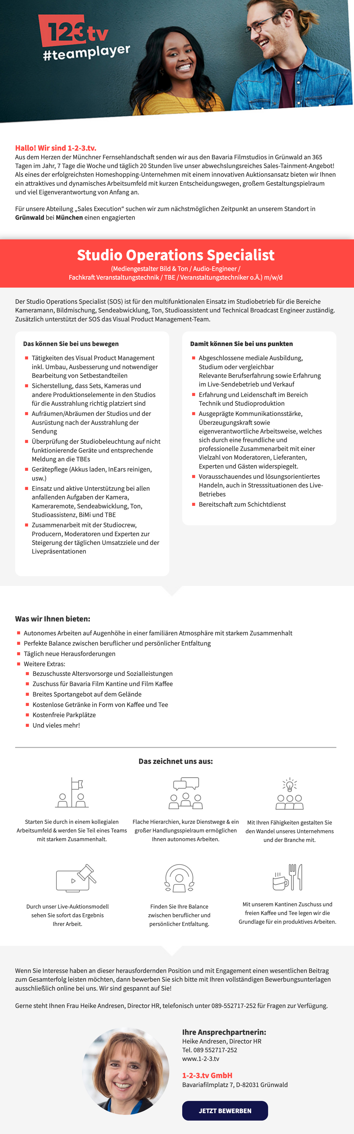 Studio Operations Specialist (m/w/d)