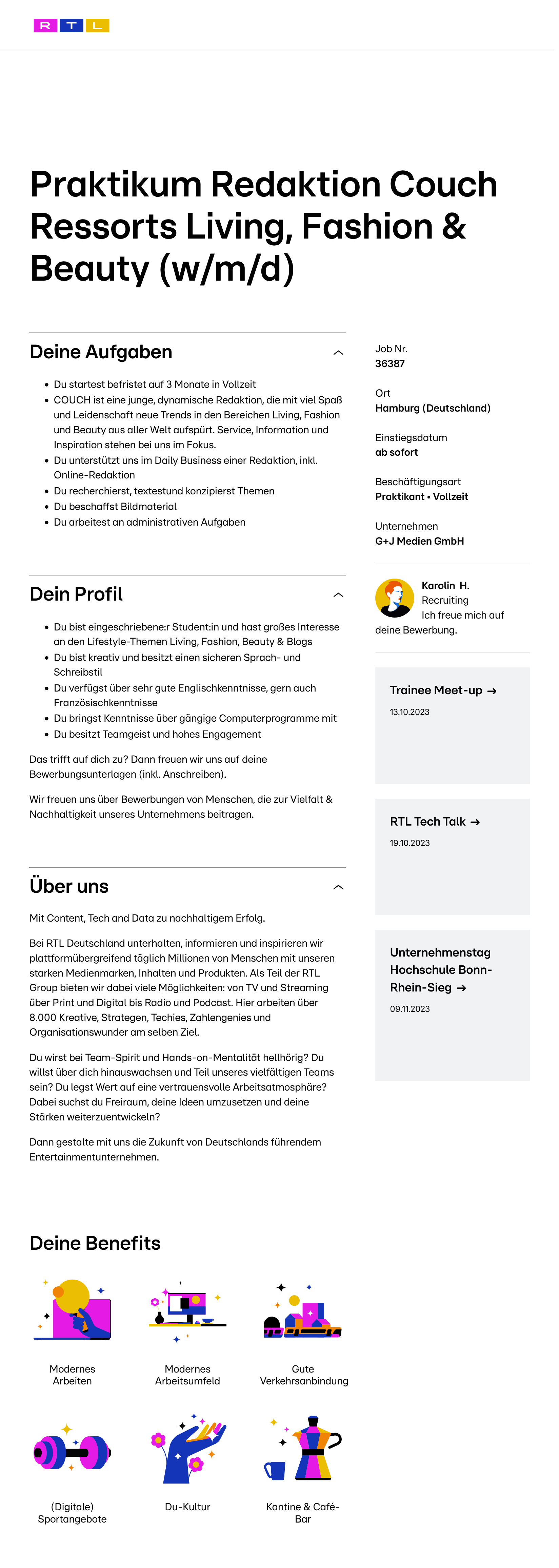 Praktikum Redaktion Couch Ressorts Living, Fashion & Beauty (w/m/d)