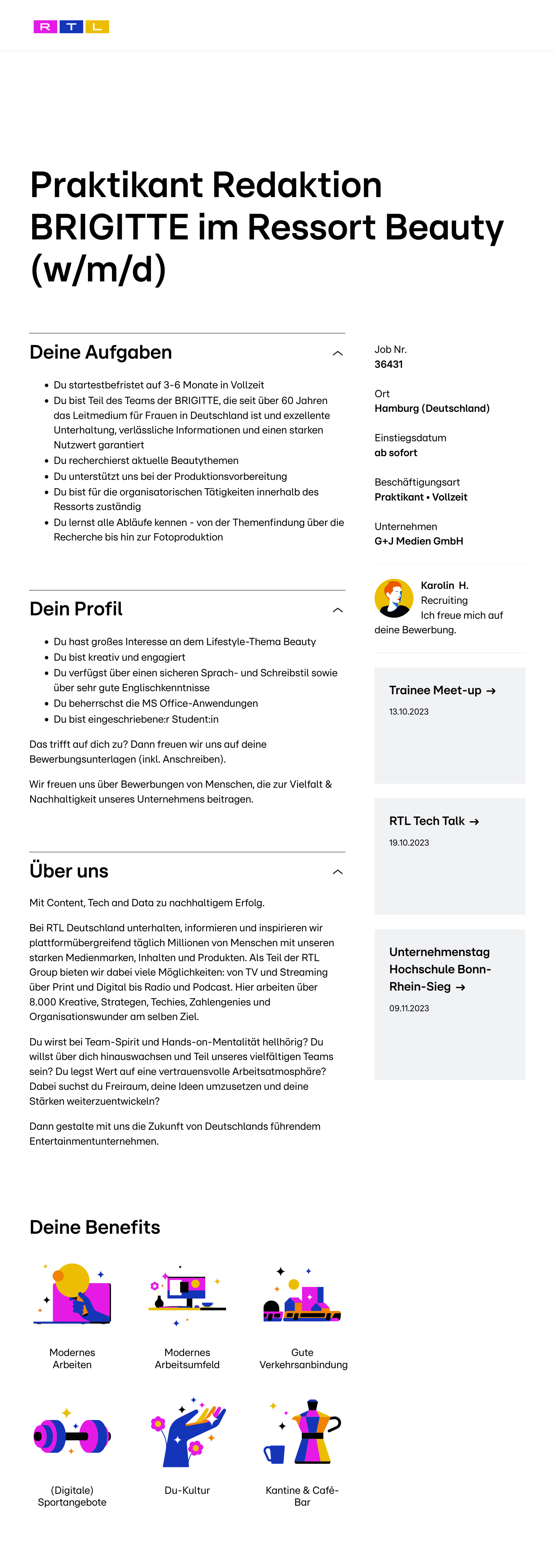 Praktikant Redaktion BRIGITTE im Ressort Beauty (w/m/d)
