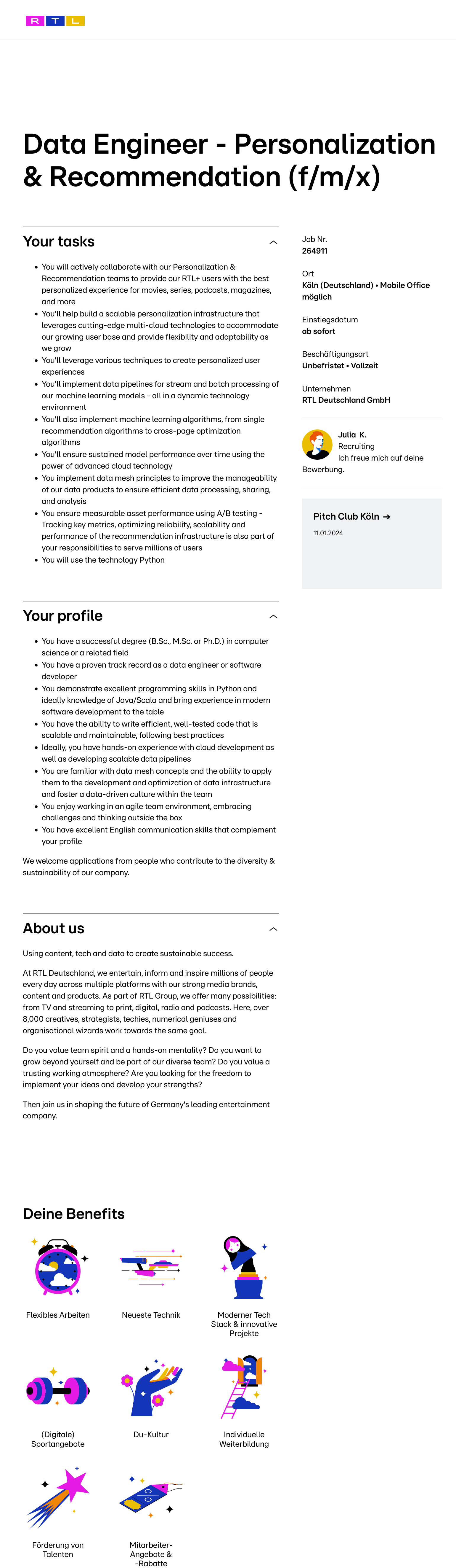 Data Engineer - Personalization & Recommendation (f/m/x)