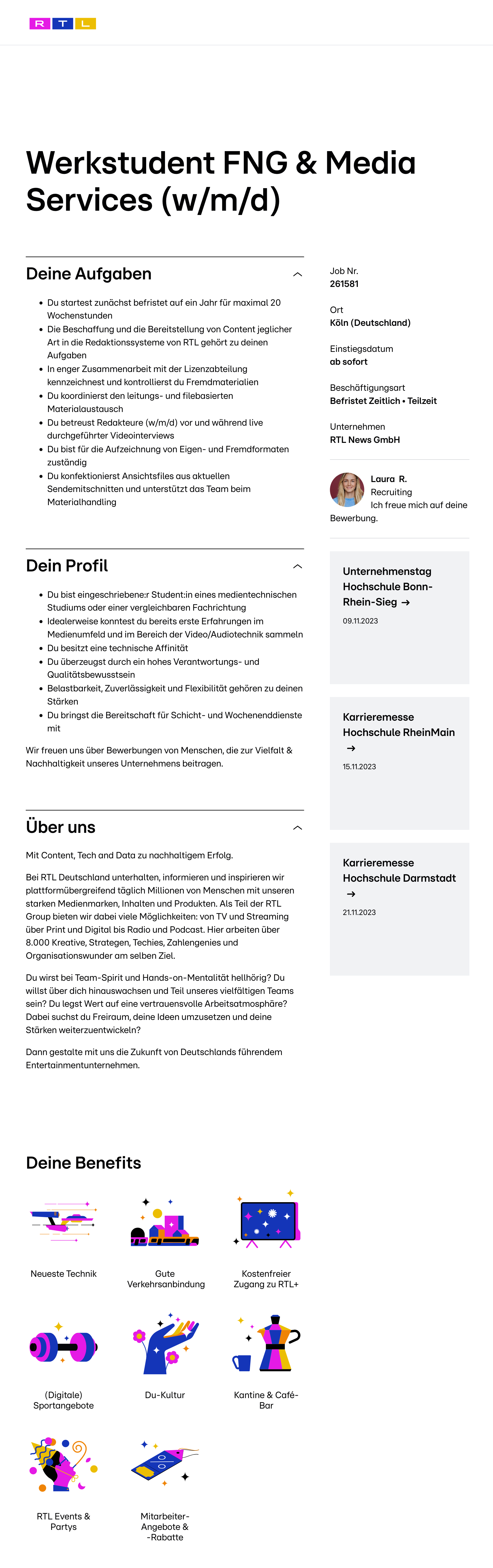 Werkstudent FNG & Media Services (w/m/d)