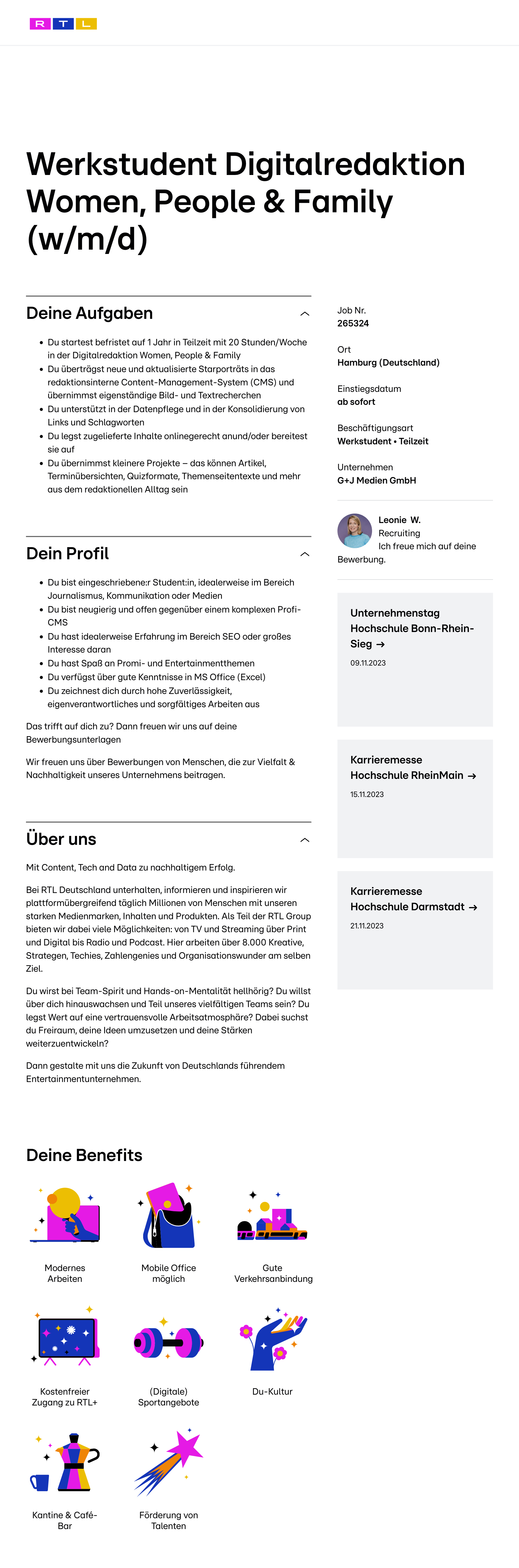 Werkstudent Digitalredaktion Women, People & Family (w/m/d)