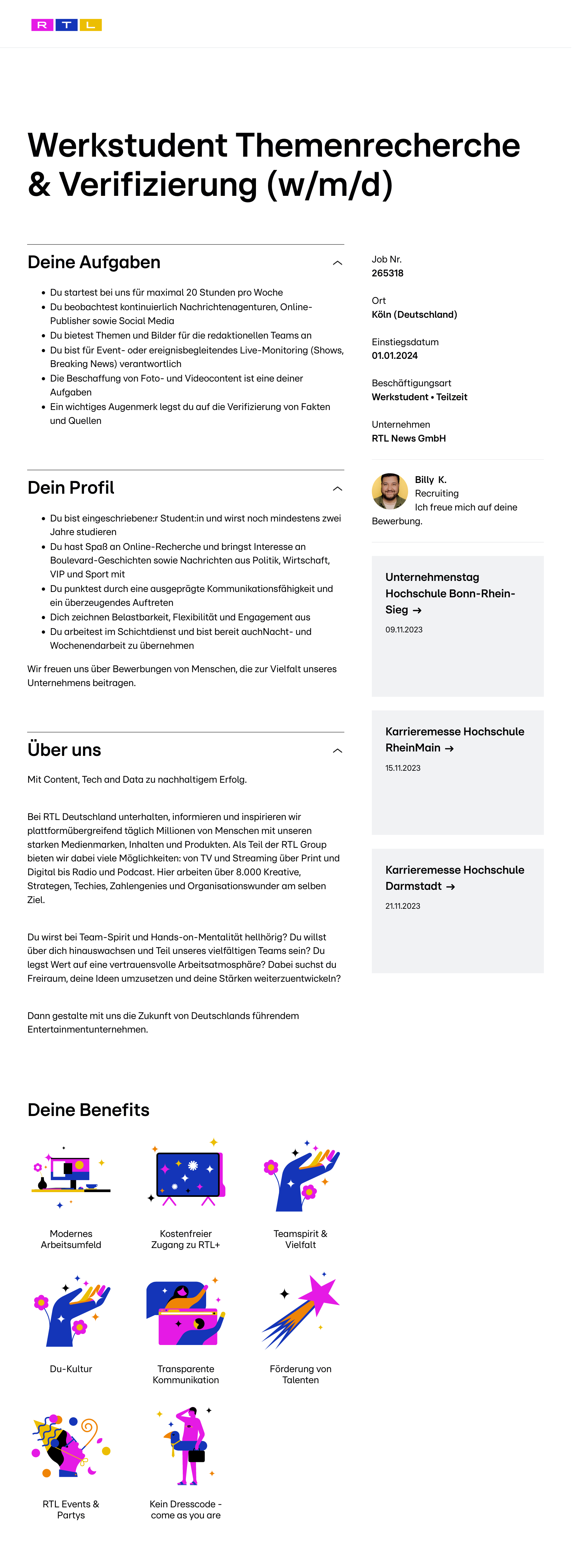 Werkstudent Themenrecherche & Verifizierung (w/m/d)