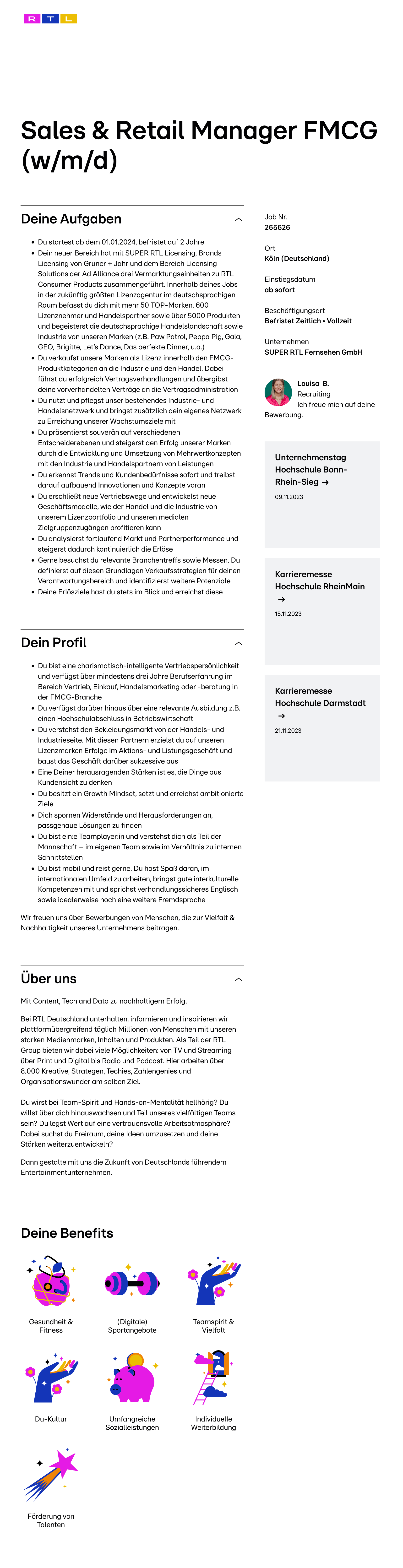 Sales & Retail Manager FMCG (w/m/d)