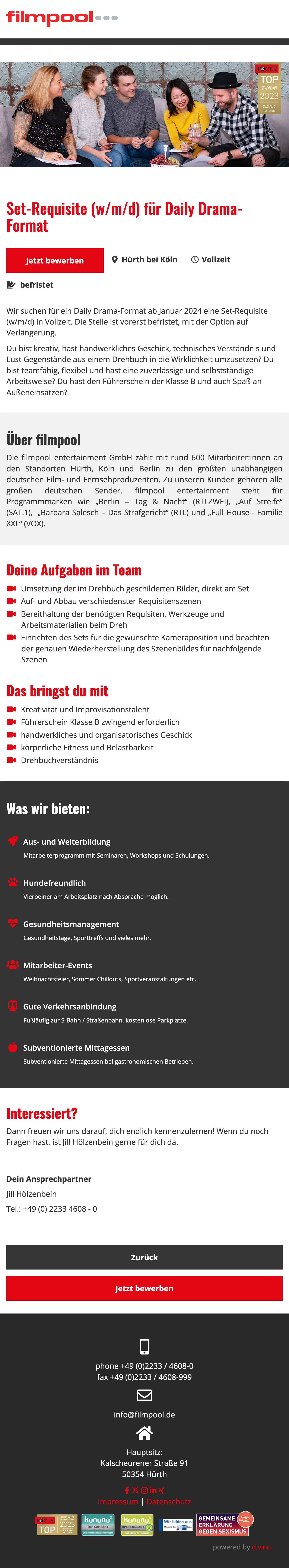 Set-Requisite (w/m/d) für unser neues Daily Drama-Format