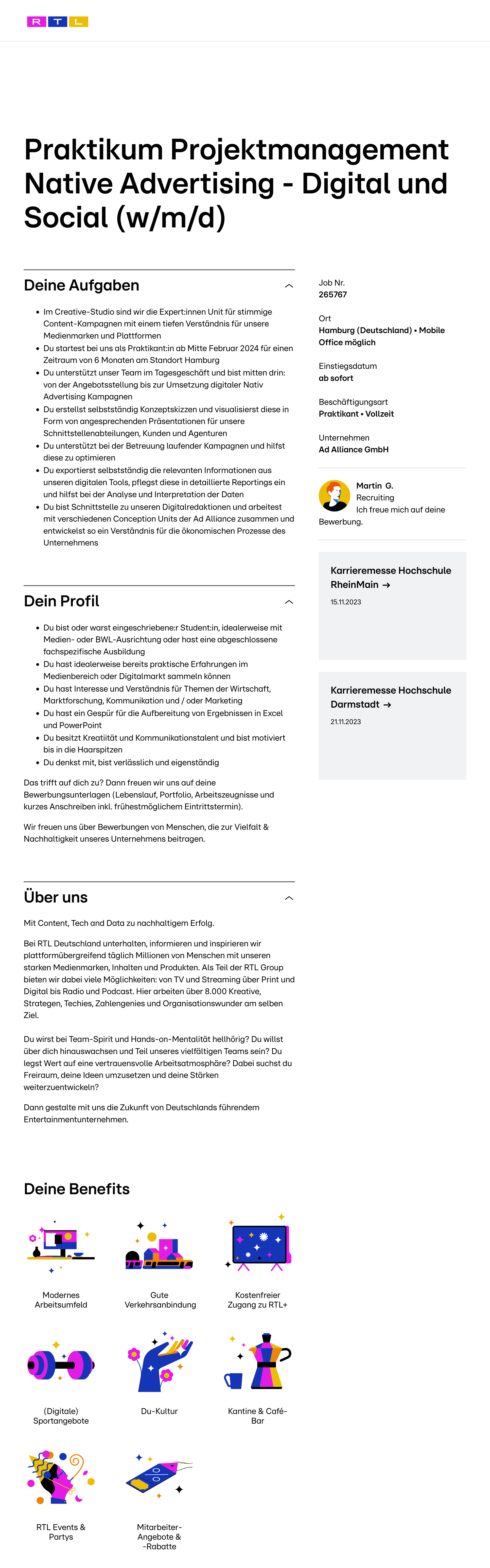 Praktikum Projektmanagement Native Advertising - Digital und Social 
