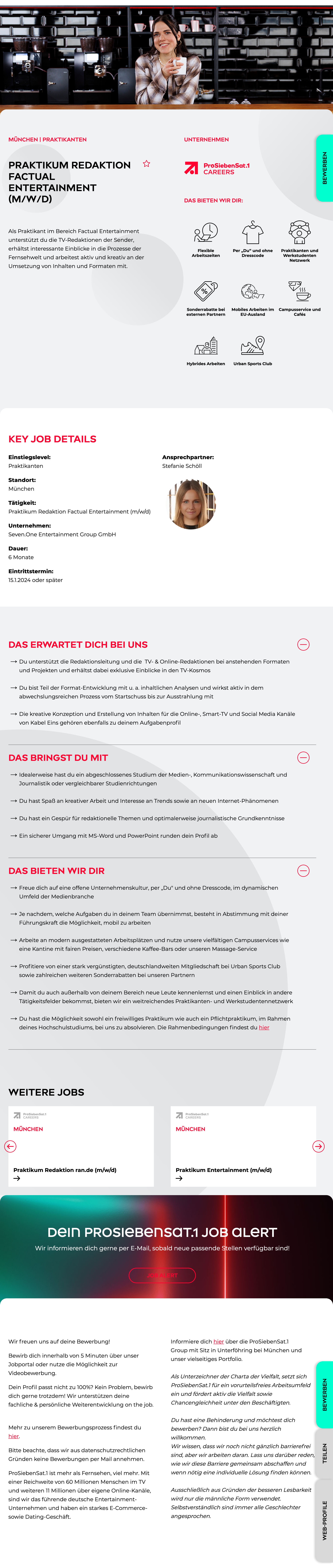Praktikum Redaktion Factual Entertainment