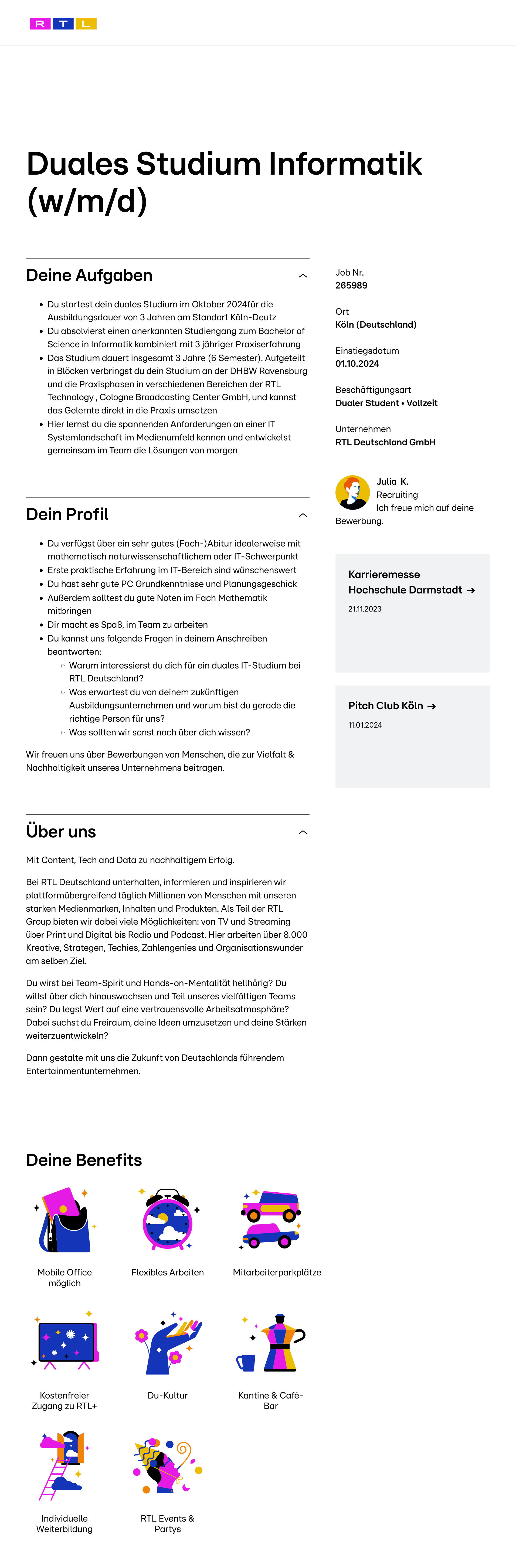 Duales Studium Informatik (w/m/d)