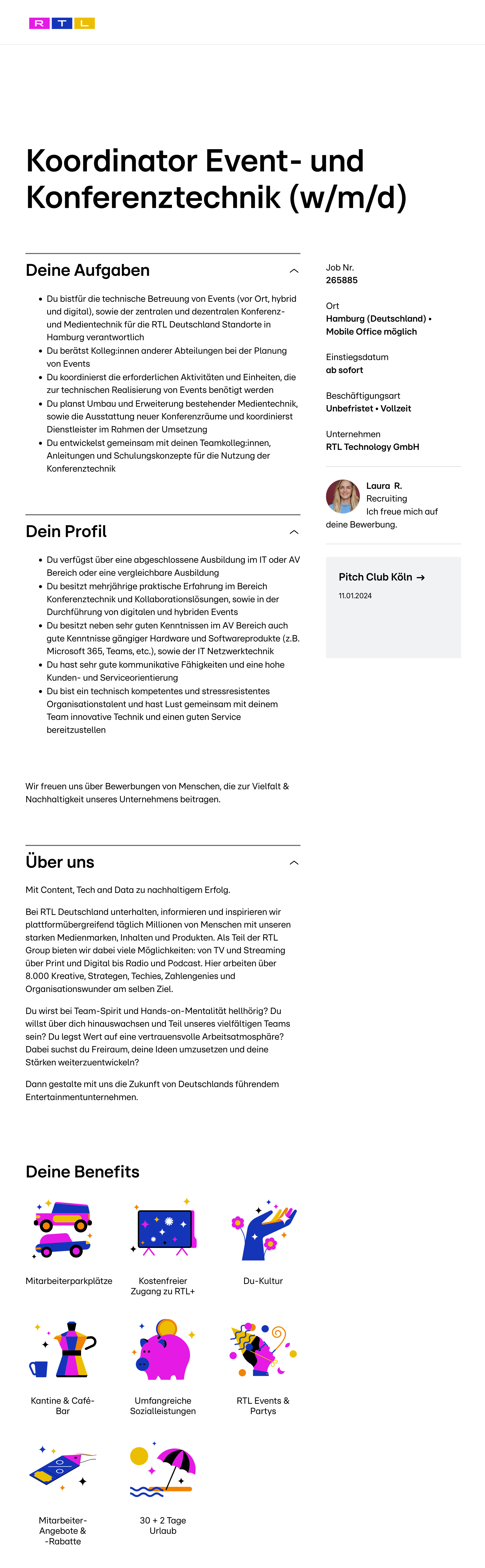 Koordinator Event- und Konferenztechnik (w/m/d)