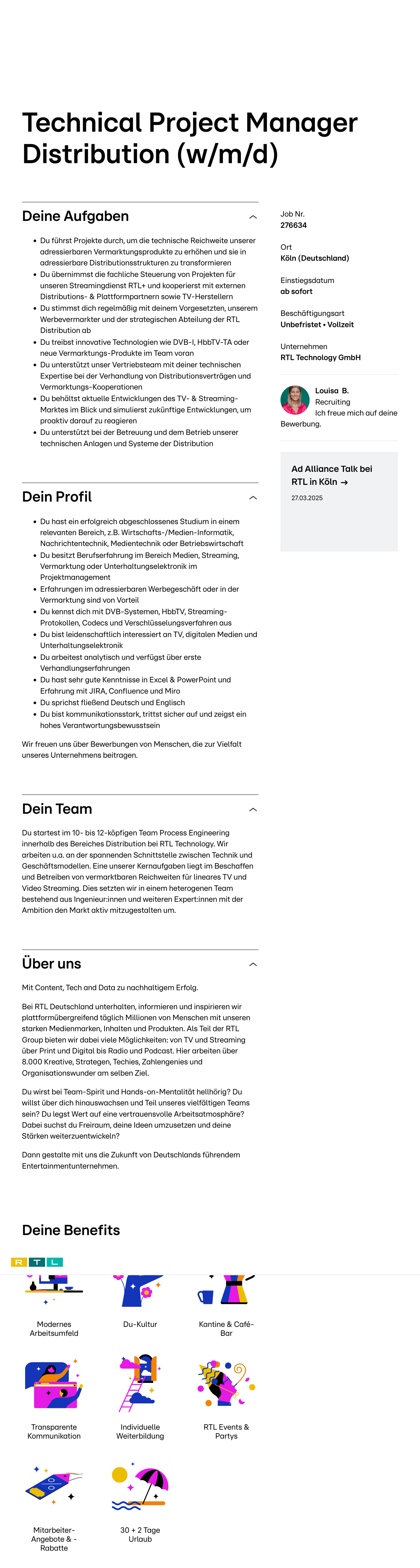 Technical Project Manager Distribution (w/m/d)