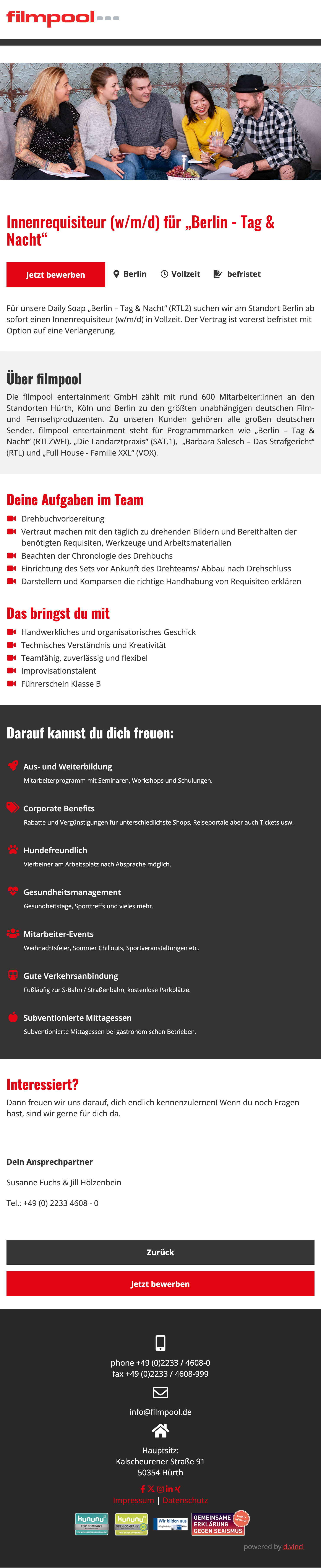 Innenrequisiteur (w/m/d) für „Berlin - Tag & Nacht“