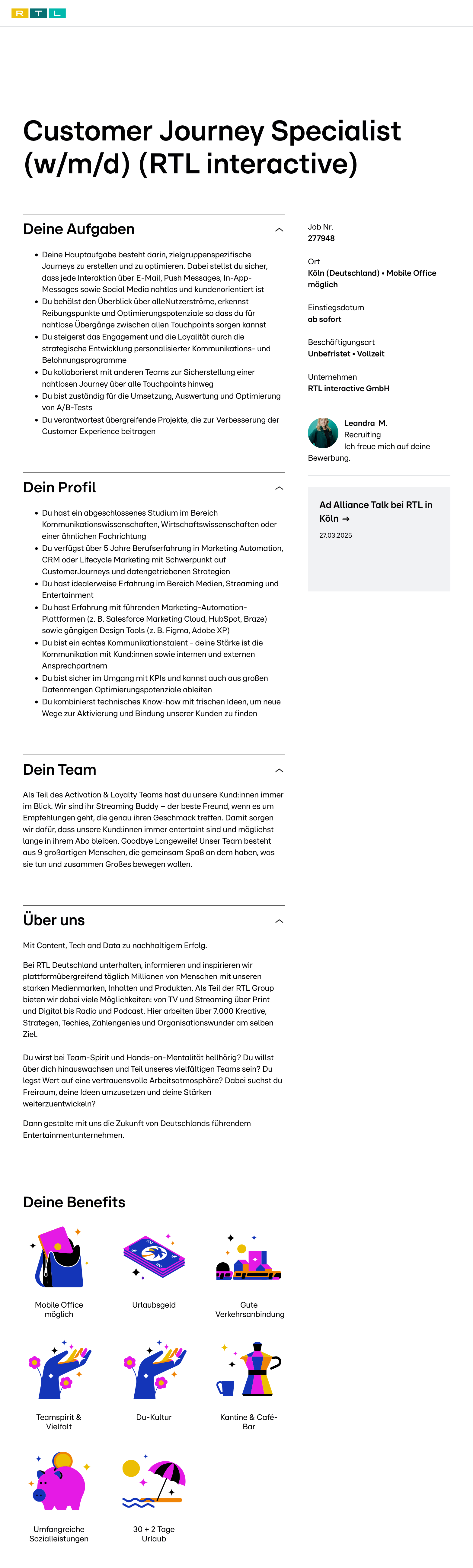 Customer Journey Specialist (w/m/d)