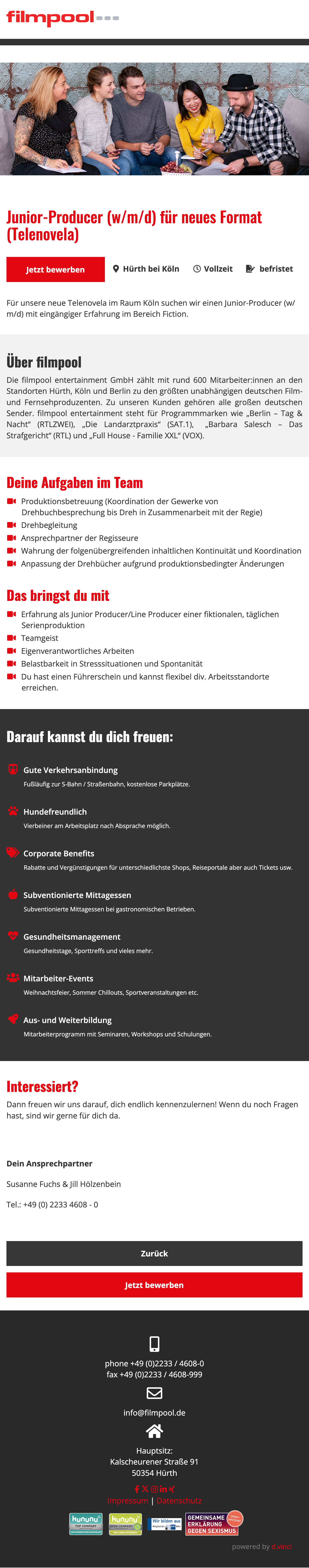 Junior-Producer (w/m/d) für neues Format (Telenovela)