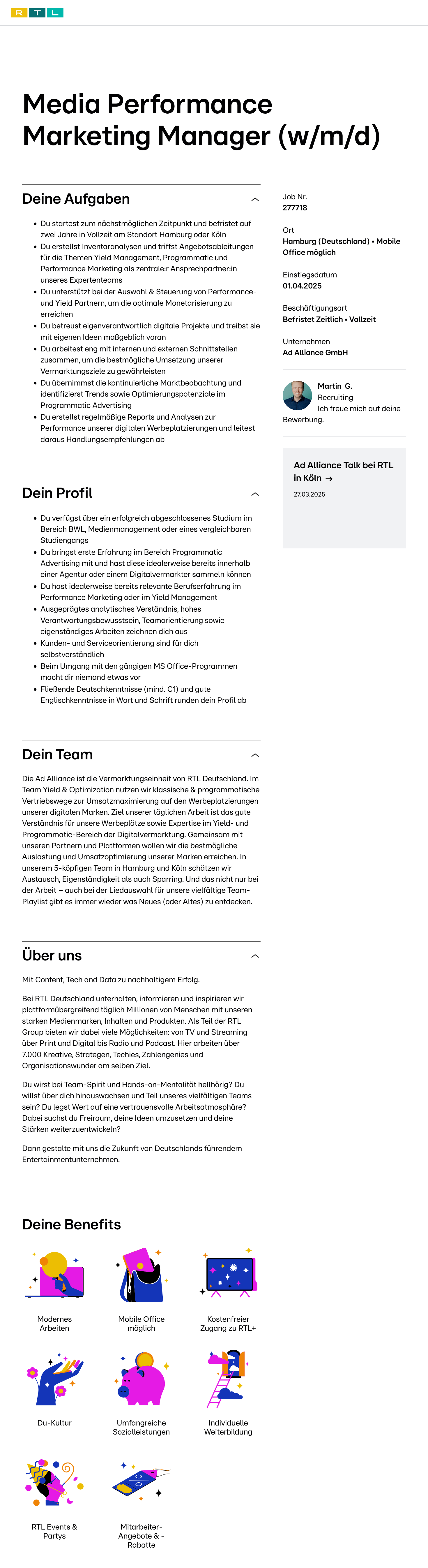 Media Performance Marketing Manager (w/m/d)