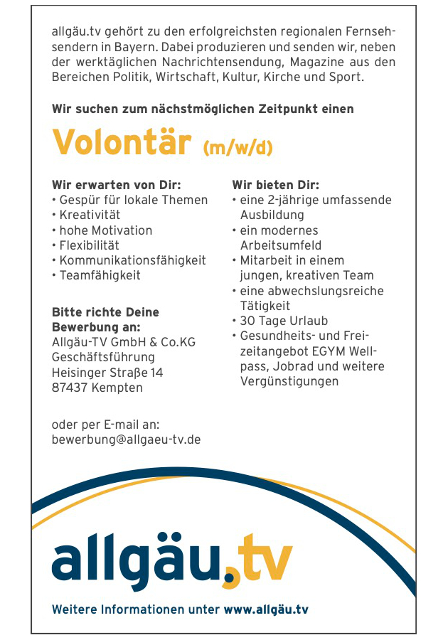 Volontär (m/w/d)