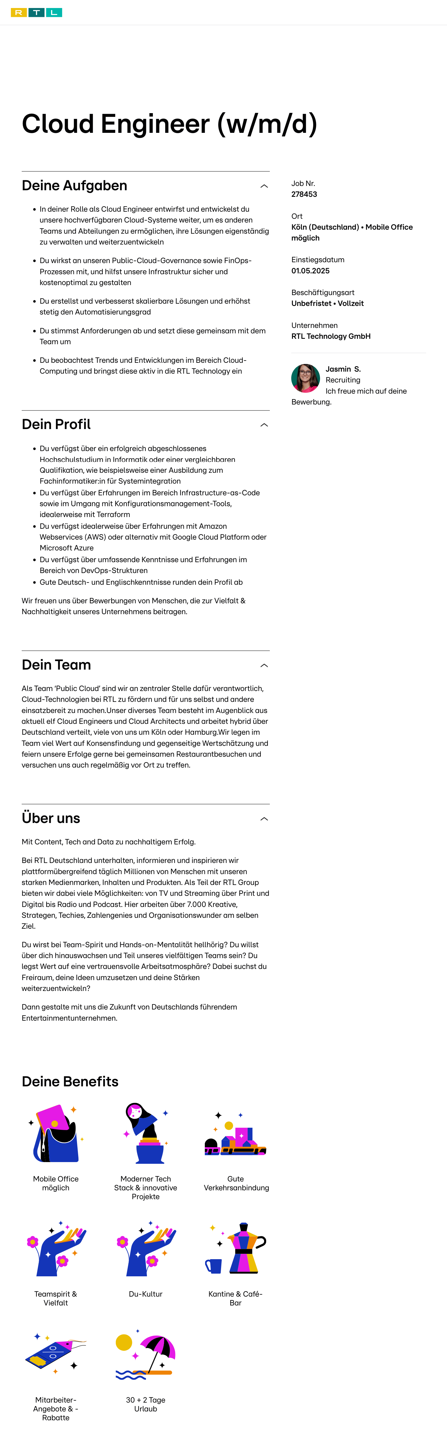 Cloud Engineer (w/m/d)