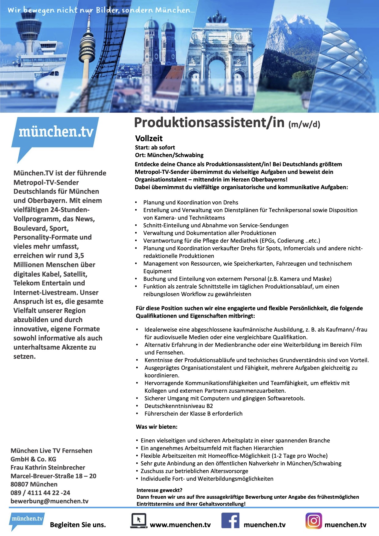 Produktionsassistent/in (m/w/d)
