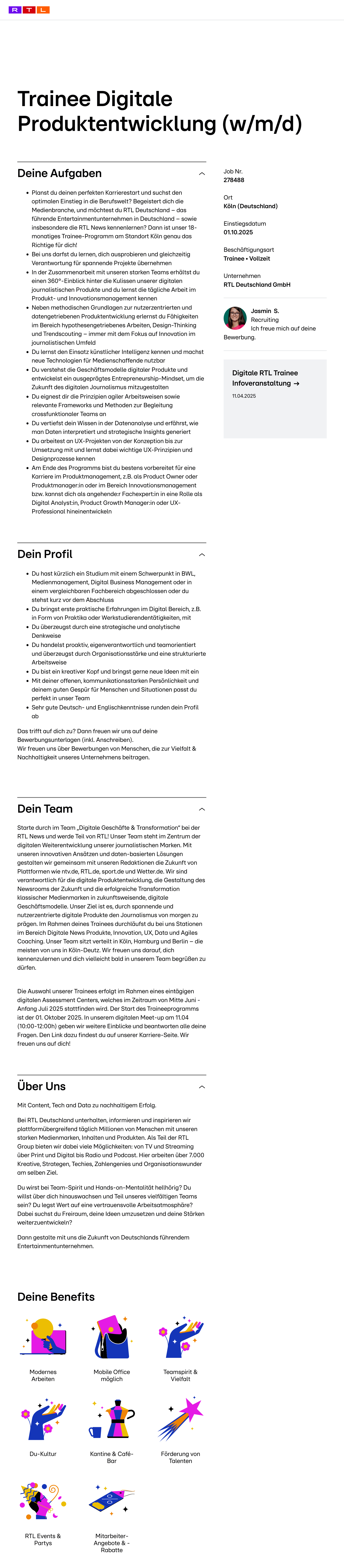 Trainee Digitale Produktentwicklung (w/m/d)