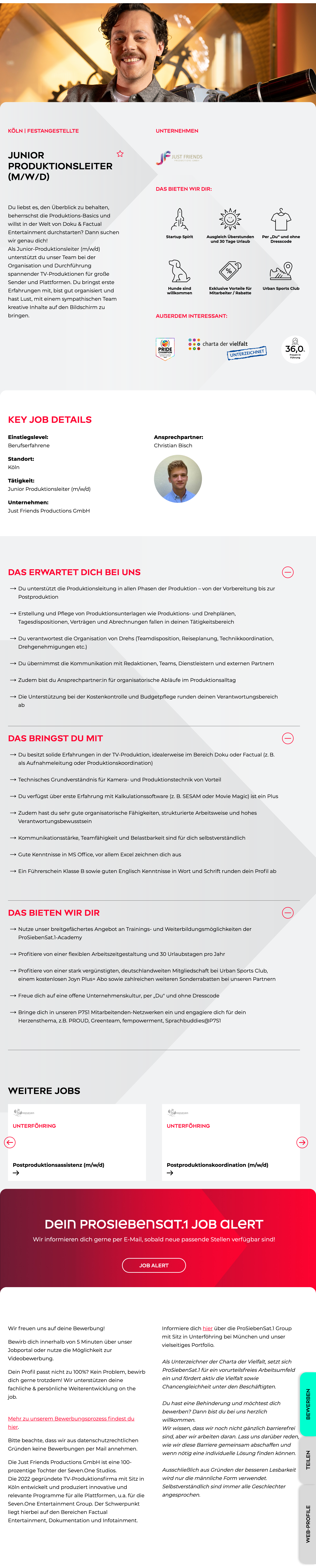 Junior Produktionsleiter (m/w/d)