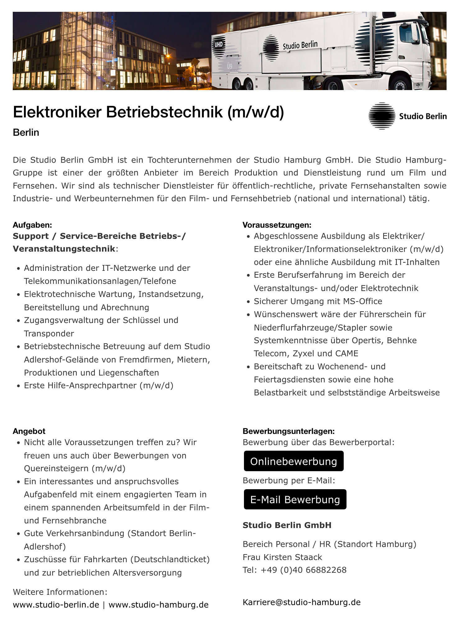 Elektroniker Betriebstechnik (m/w/d)
