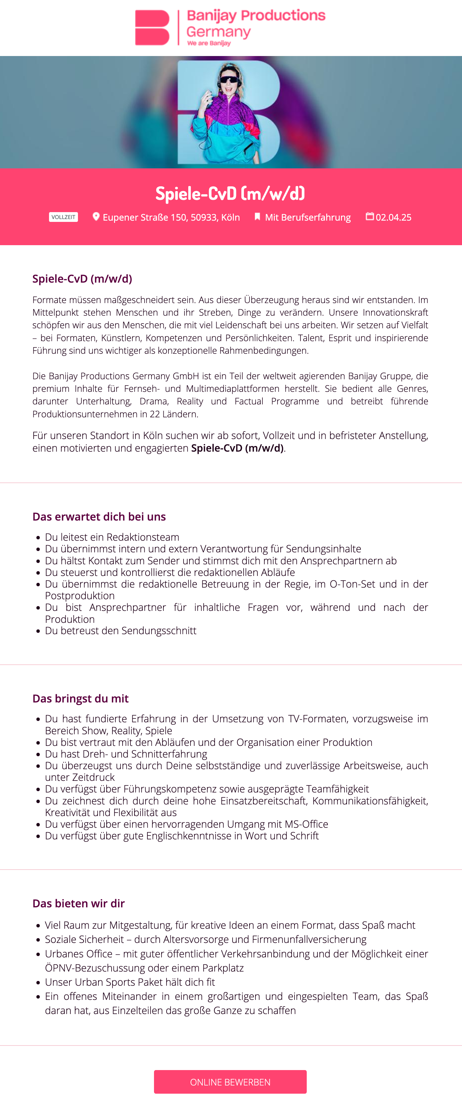 Spiele-CvD (m/w/d)