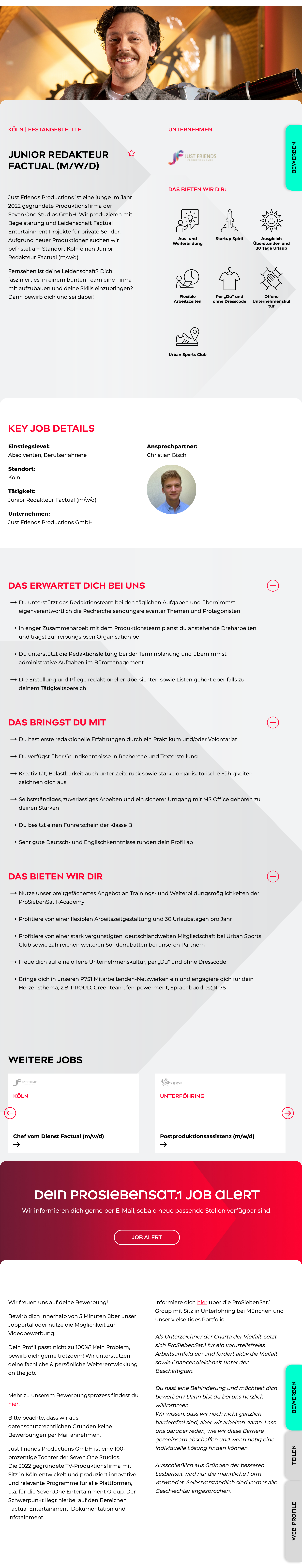 Junior Redakteur Factual (m/w/d)