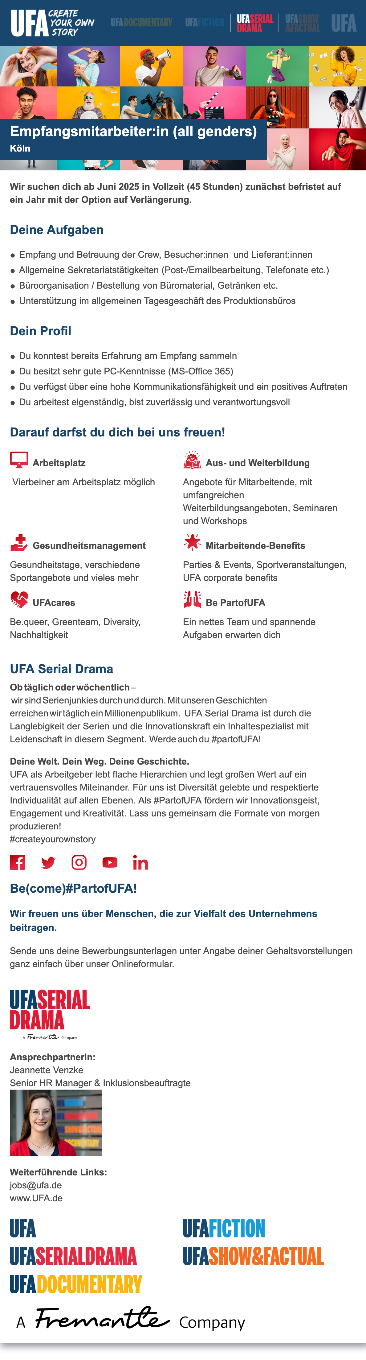 Empfangsmitarbeiter:in (all genders)