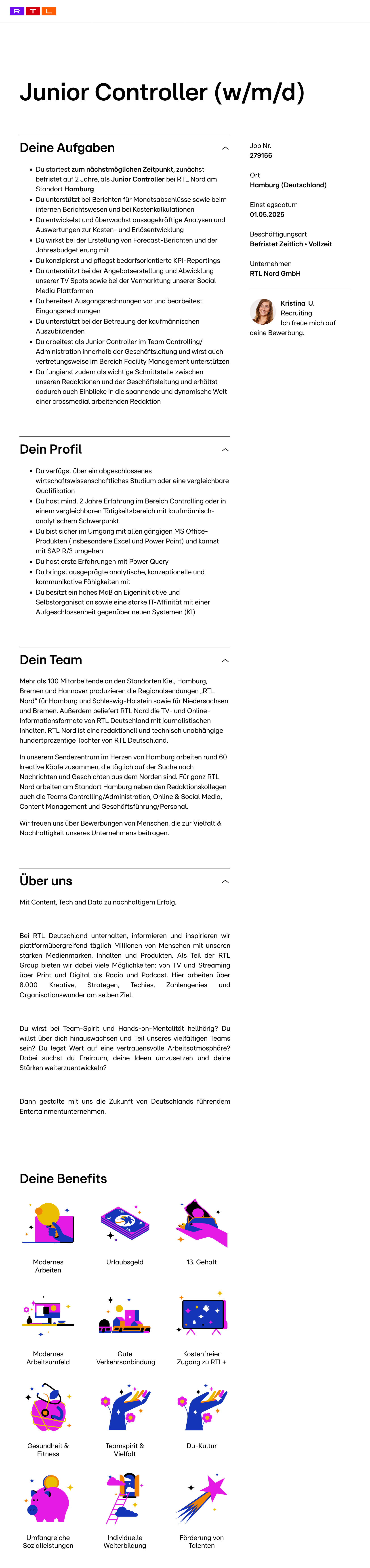 Junior Controller (w/m/d)