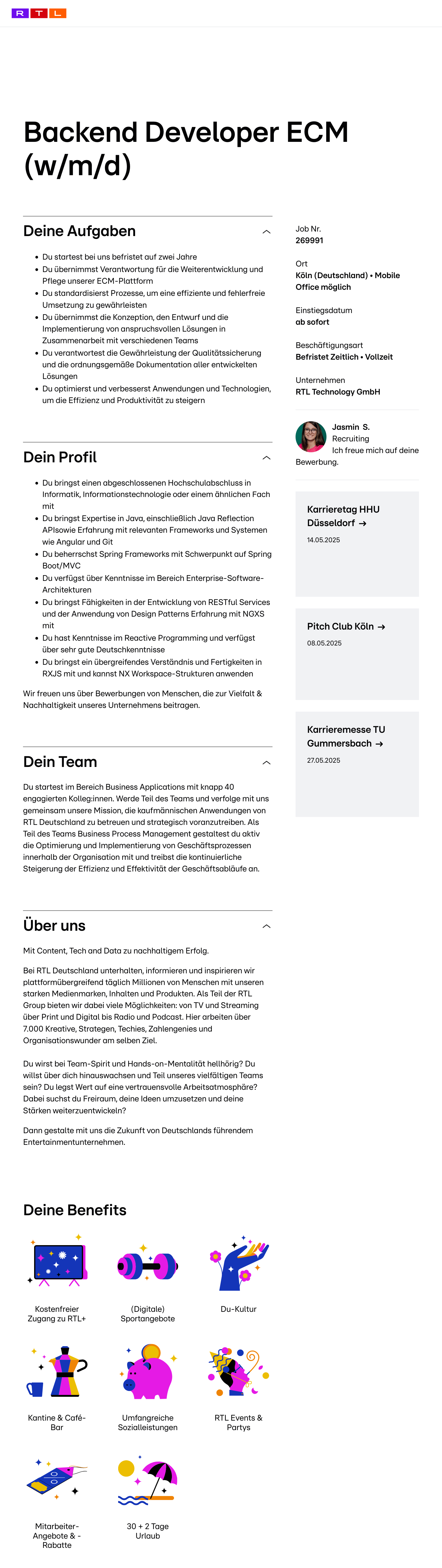 Backend Developer ECM (w/m/d)
