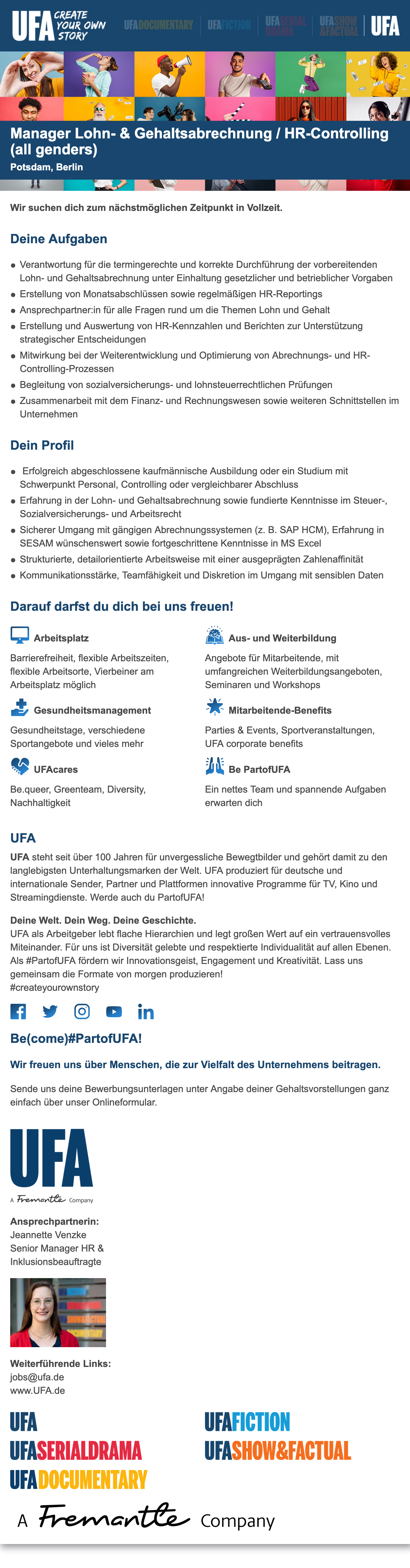 Manager Lohn- & Gehaltsabrechnung / HR-Controlling (all genders)