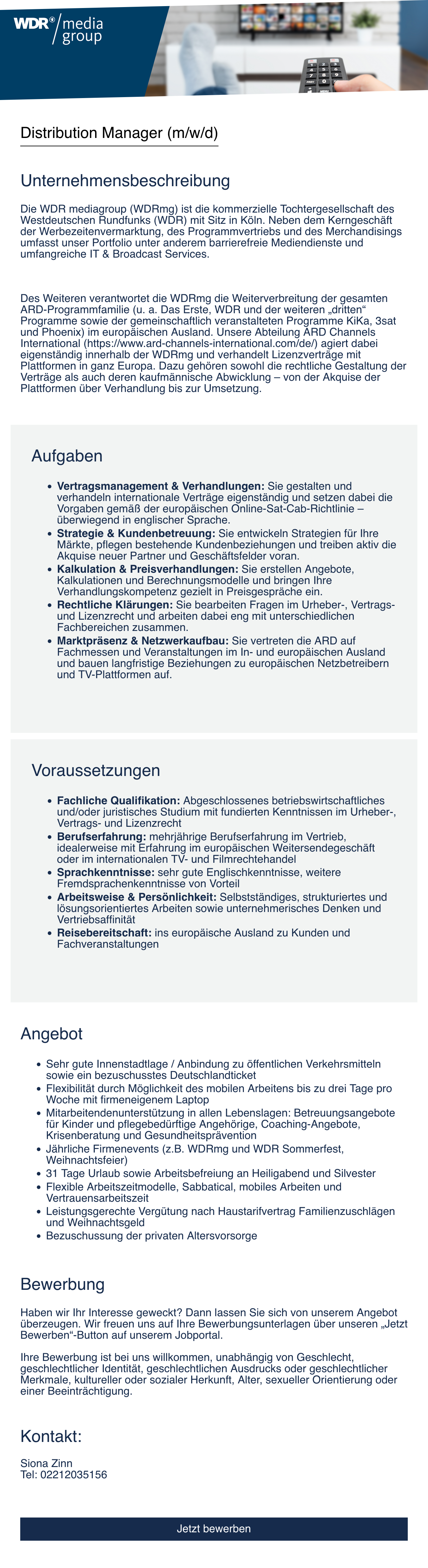 Distribution Manager (m/w/d)