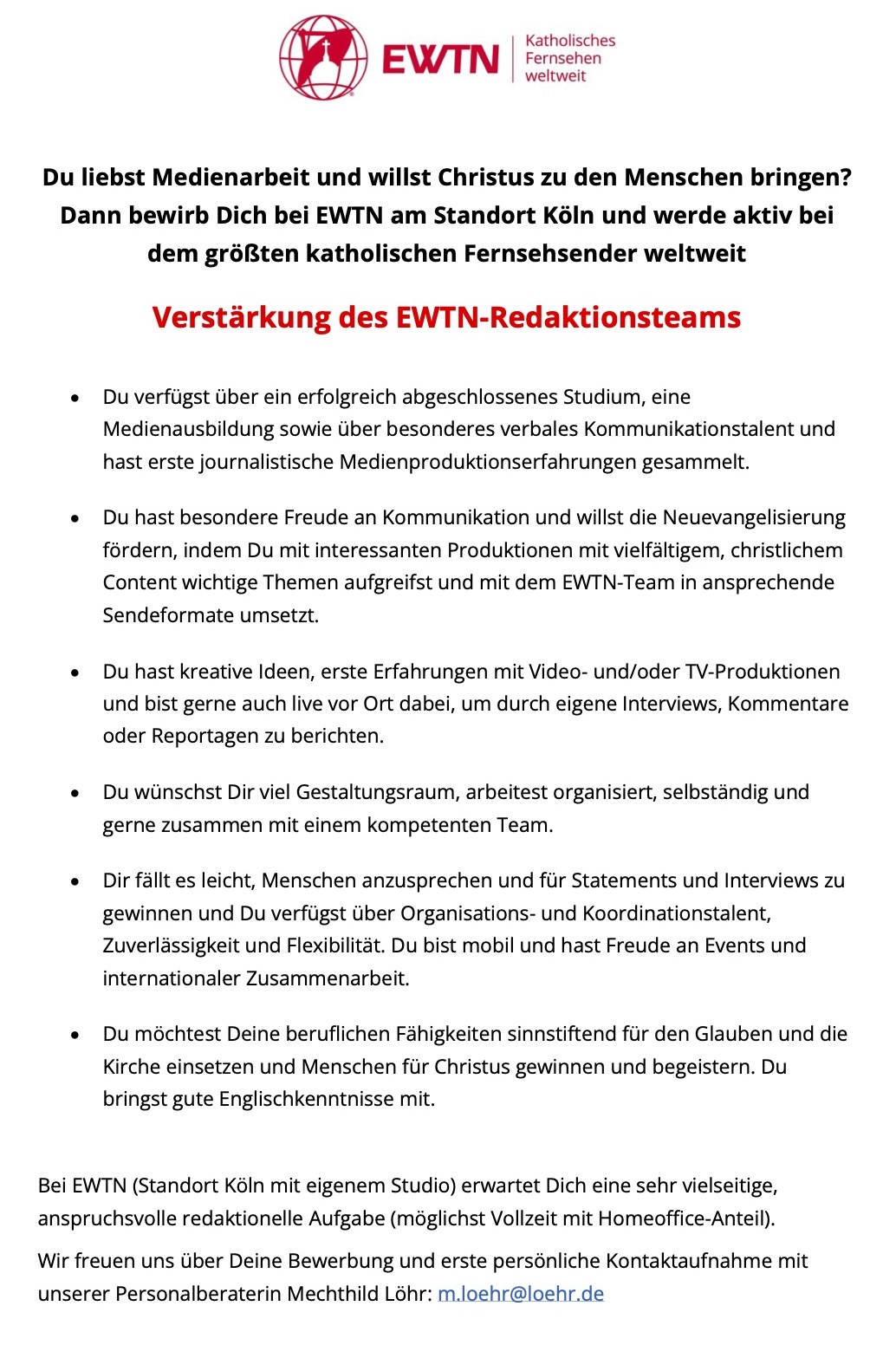 Verstärkung für das Redaktionsteam