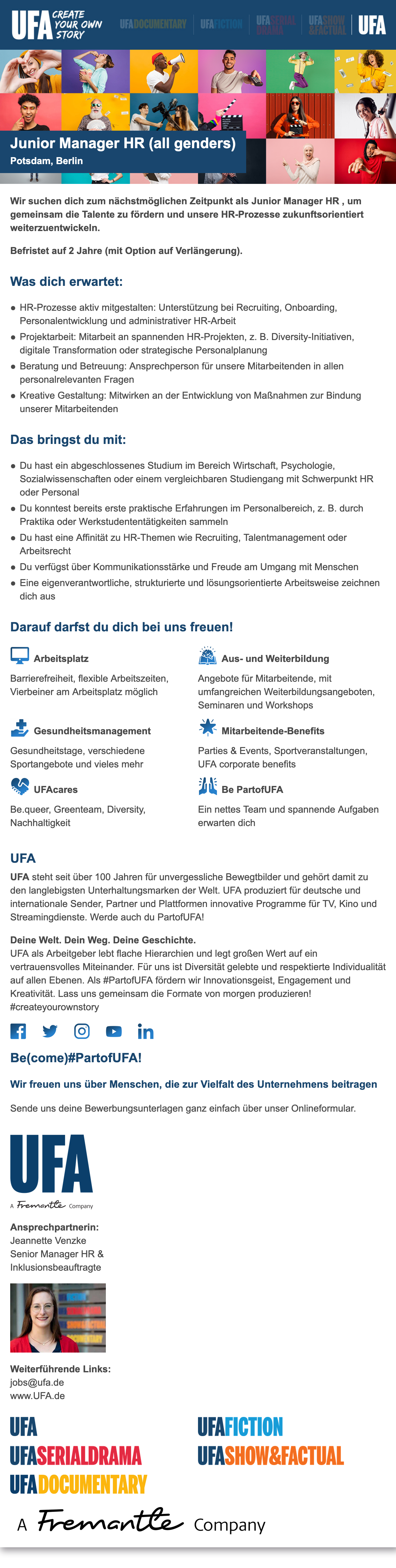 Junior Manager HR (all genders)