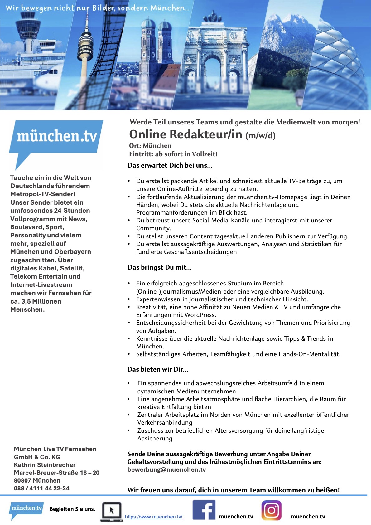 Online Redakteur/in (m/w/d)