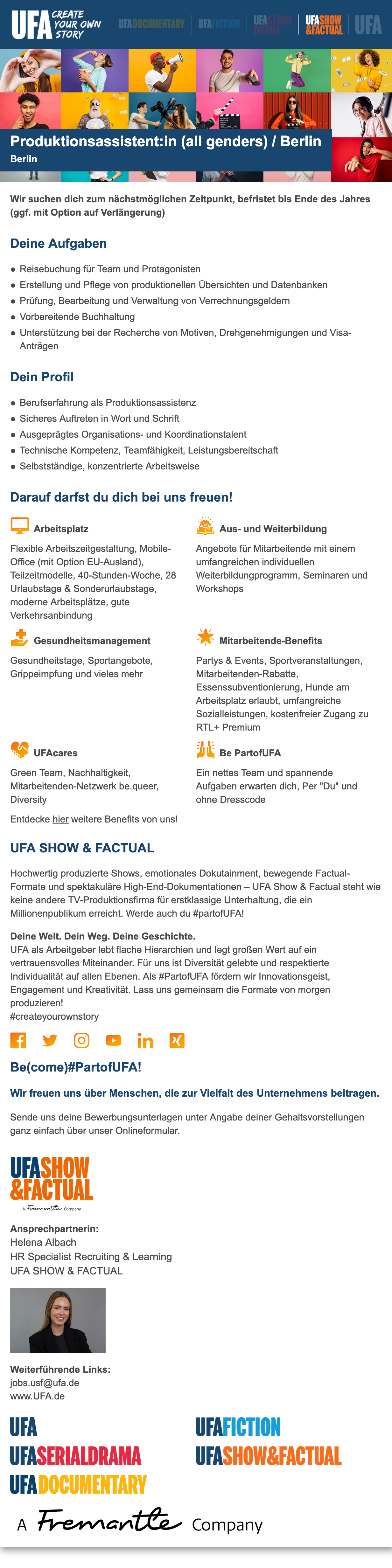 Produktionsassistent:in (all genders)
