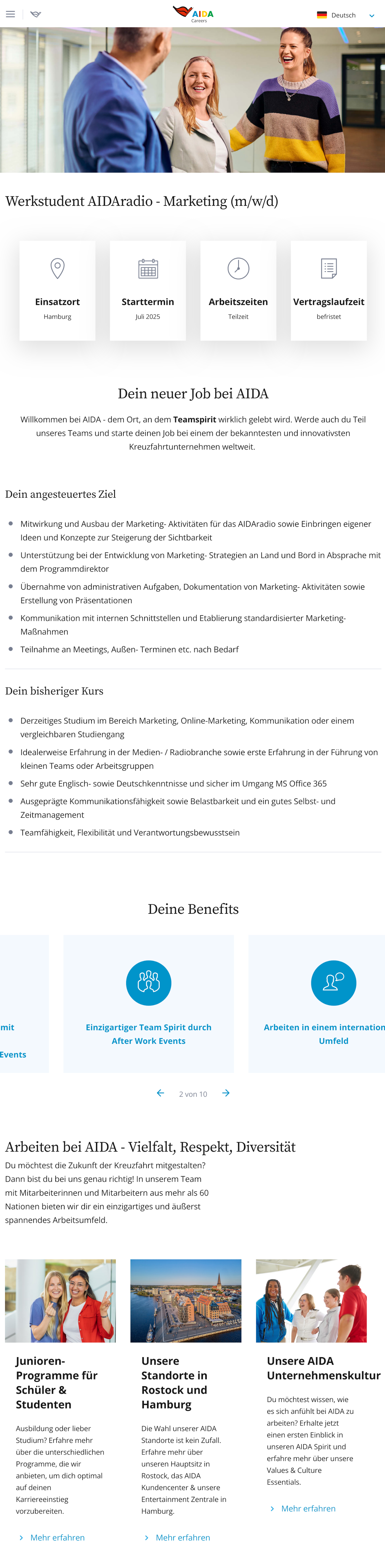 Werkstudent AIDAradio - Marketing (m/w/d)