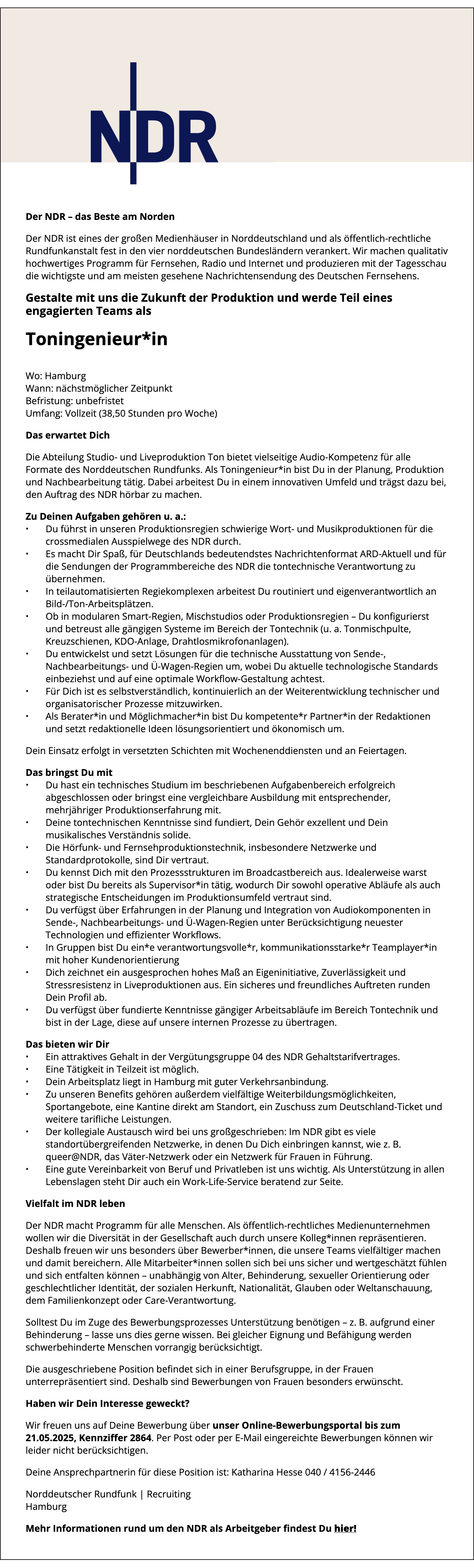 Toningenieur*in