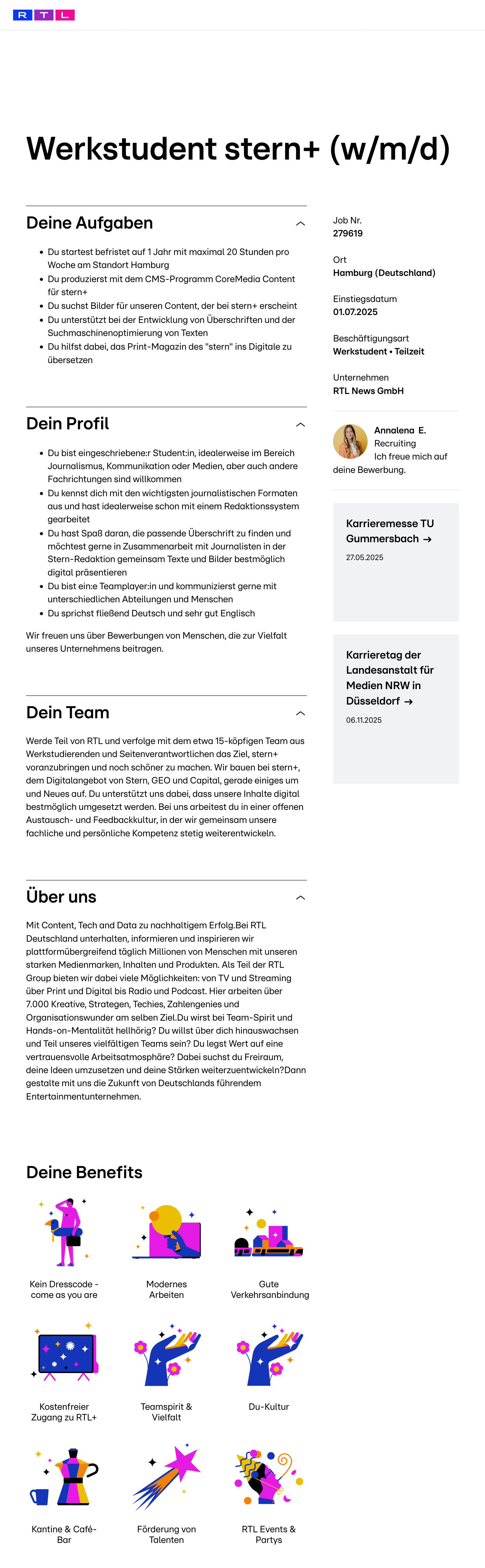 Werkstudent stern+ (w/m/d)