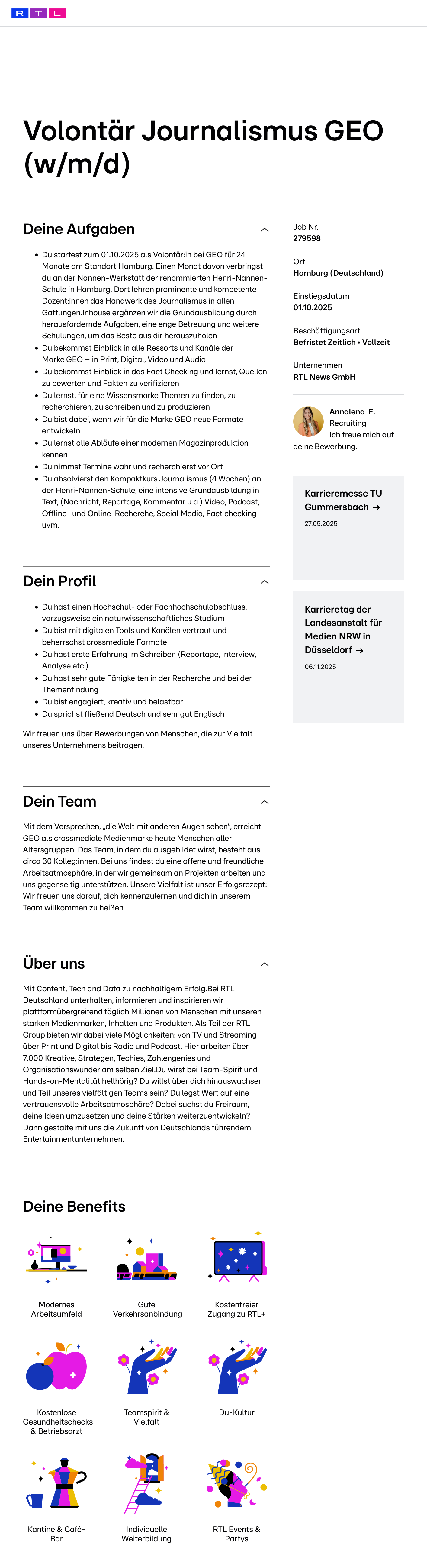 Volontär Journalismus GEO (w/m/d)