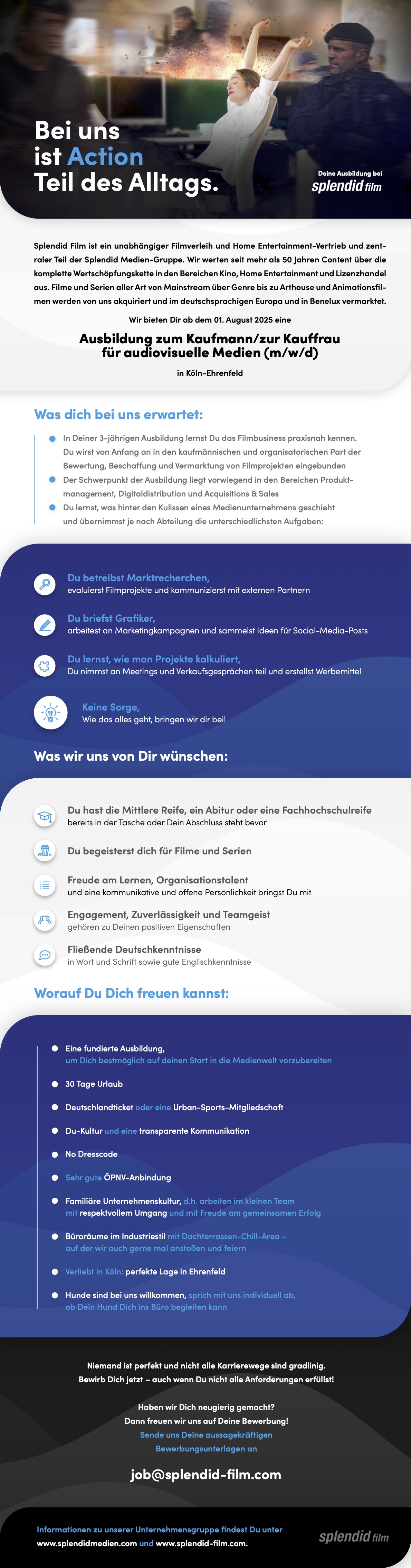 Ausbildung zum Kaufmann/zur Kauffrau für audiovisuelle Medien (m/w/d)