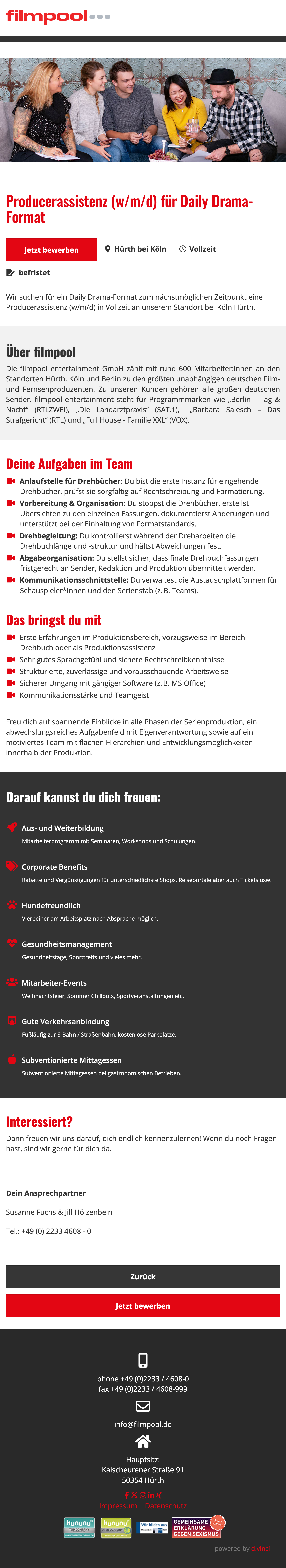 Producerassistenz (w/m/d) für Daily Drama-Format