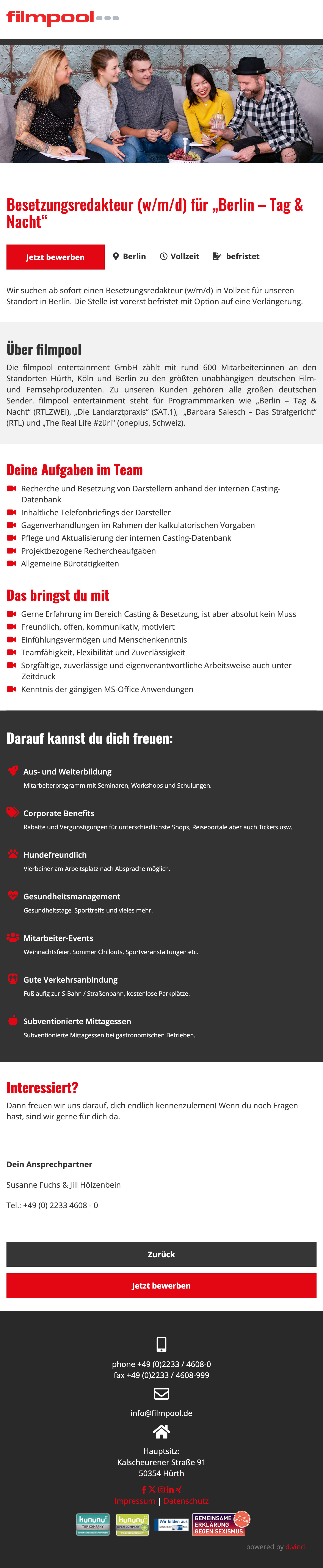 Besetzungsredakteur (w/m/d) für „Berlin – Tag & Nacht“