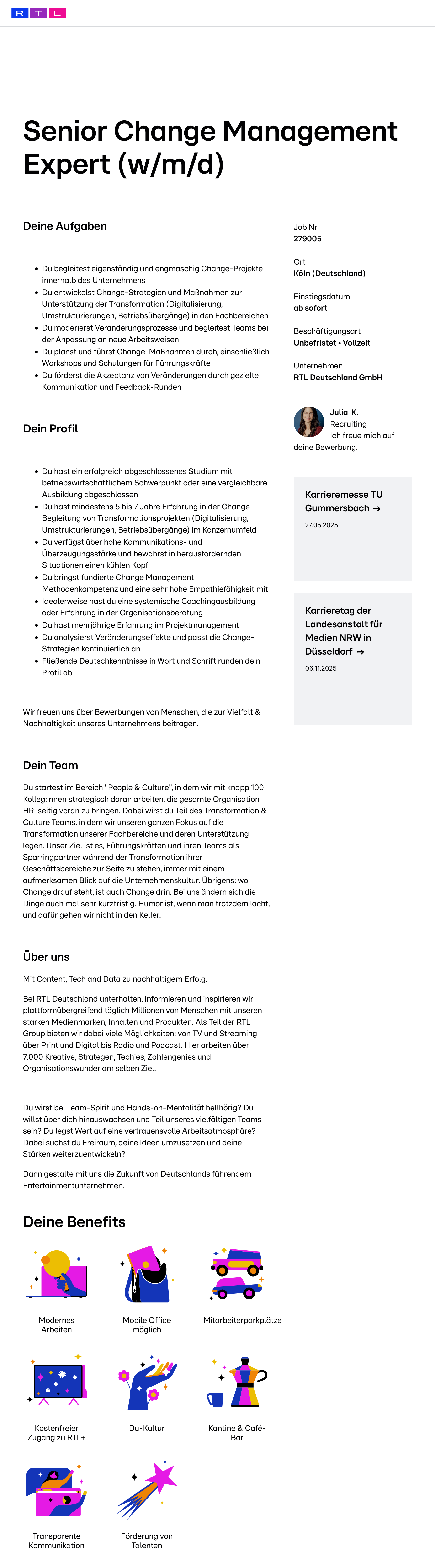 Senior Change Management Expert (w/m/d)