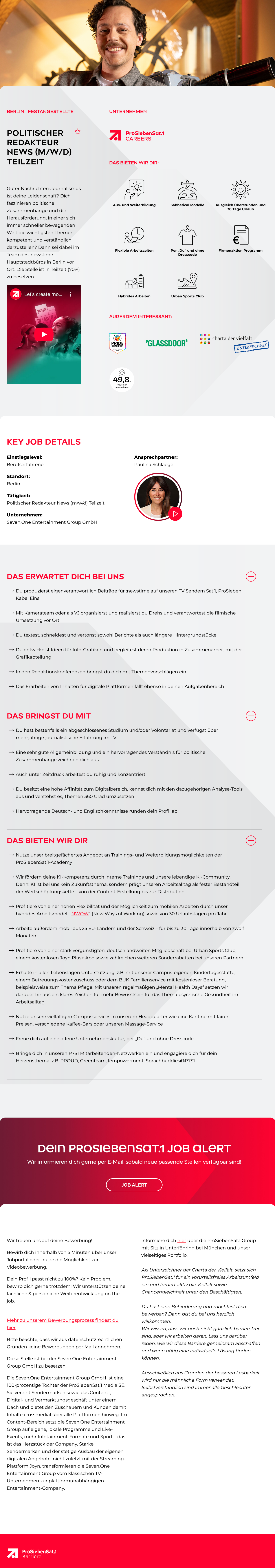 Politischer Redakteur News (m/w/d) Teilzeit