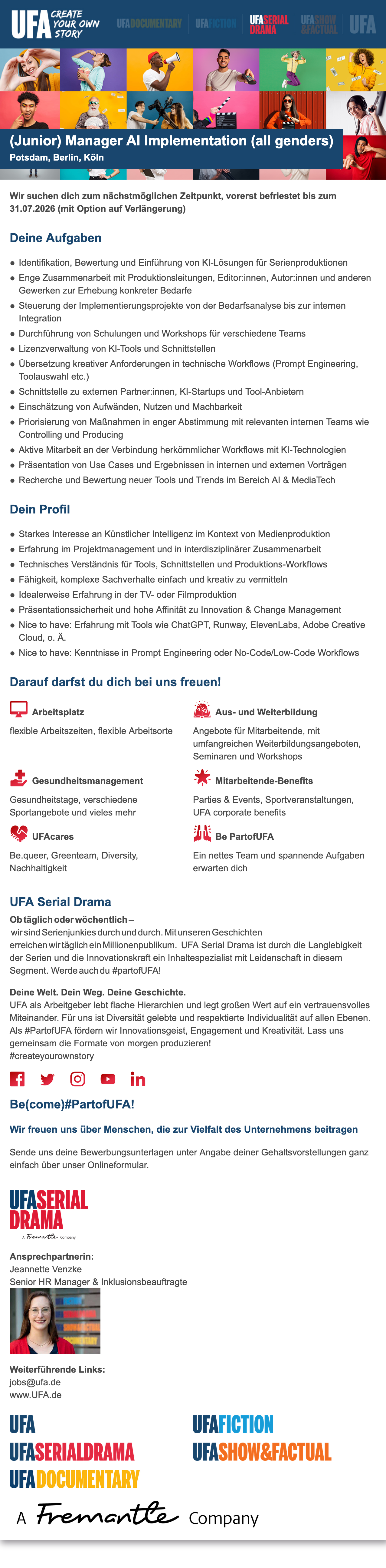 (Junior) Manager AI Implementation (all genders)