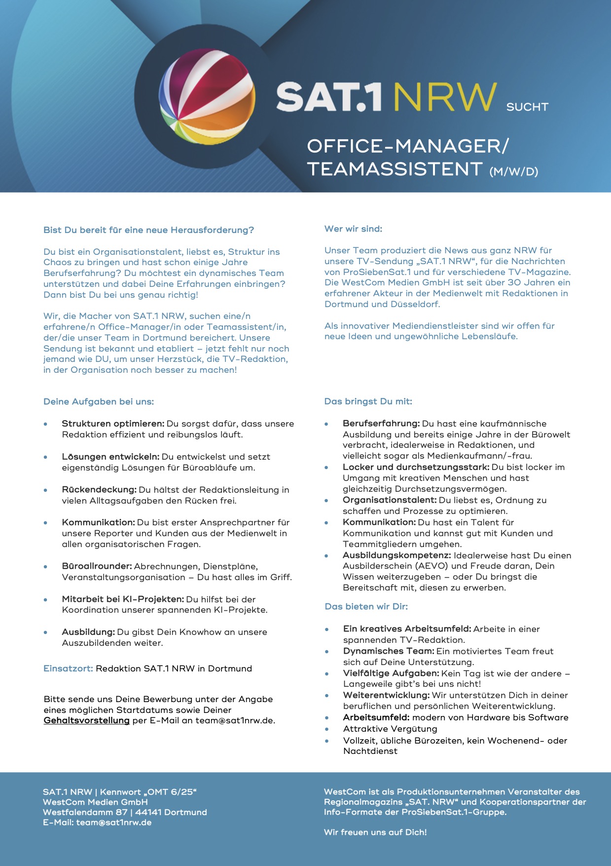 Office-Manager / Teamassistent (m/w/d)