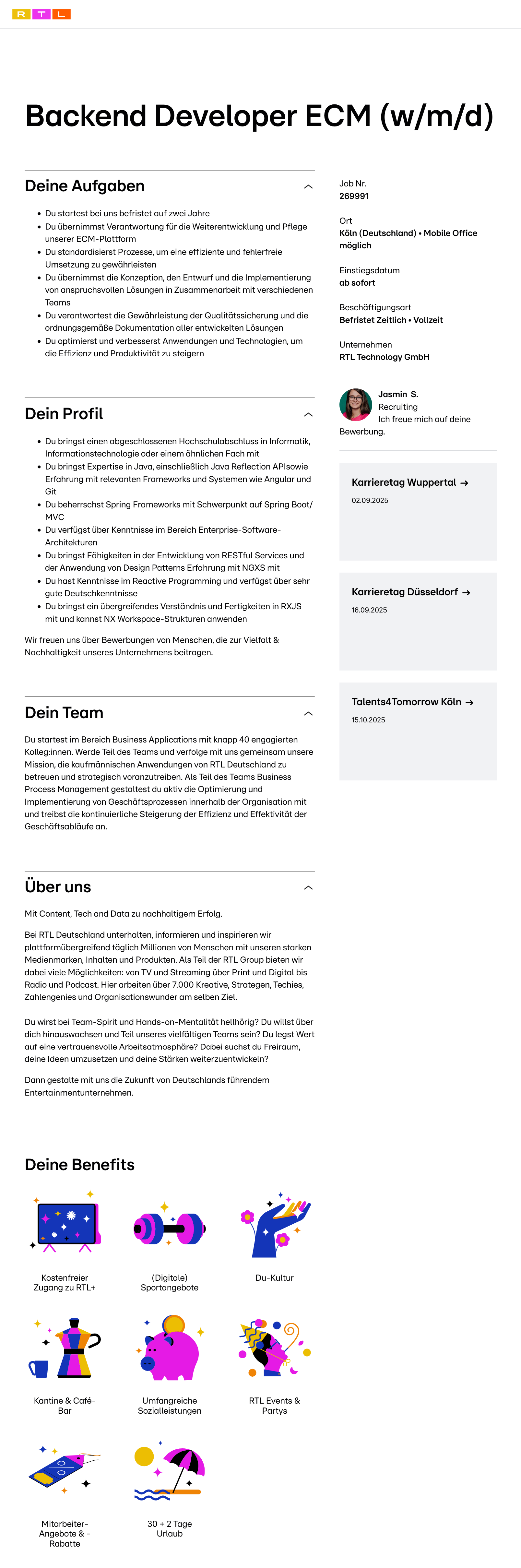 Backend Developer ECM (w/m/d)