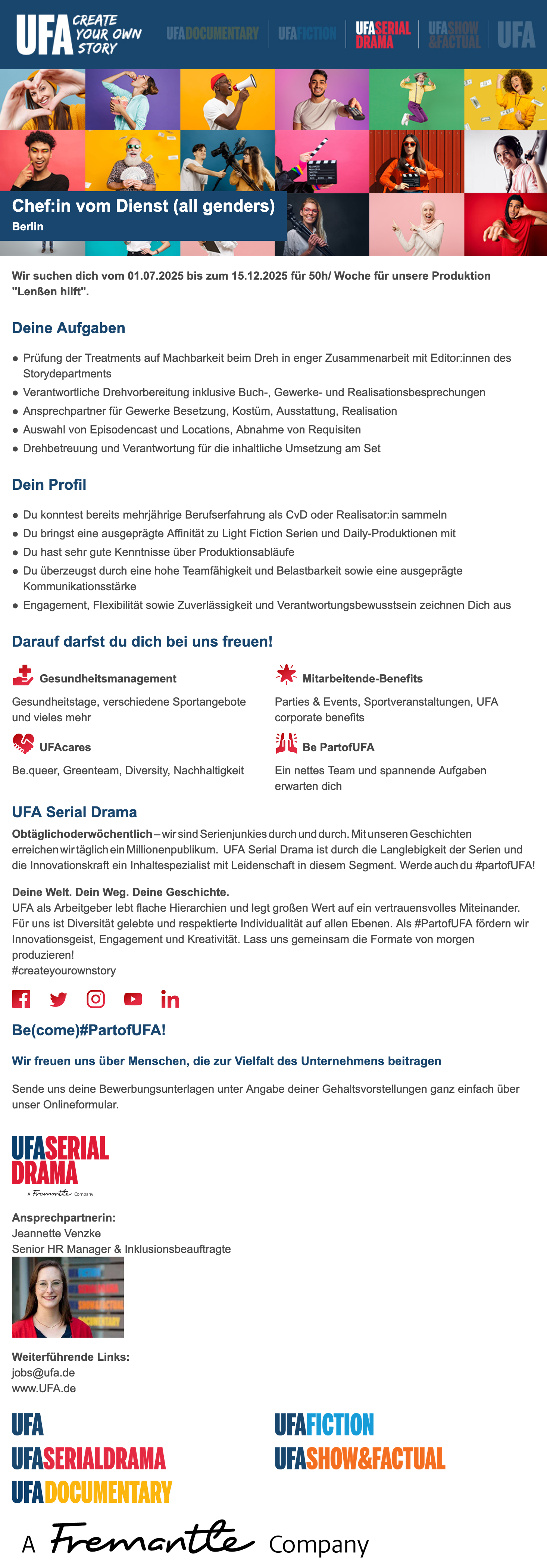 Chef:in vom Dienst (all genders)
